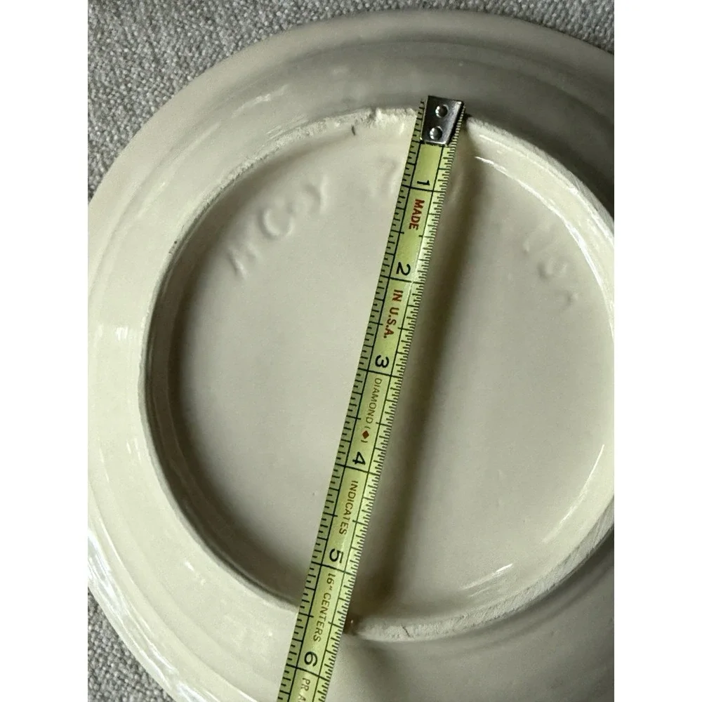 VTG McCoy Pottery Cream Stoneware Mixing Bowl 10in USA